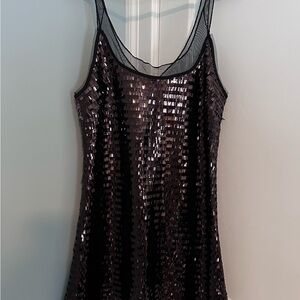 Free People Dark Brown Sequined Dress